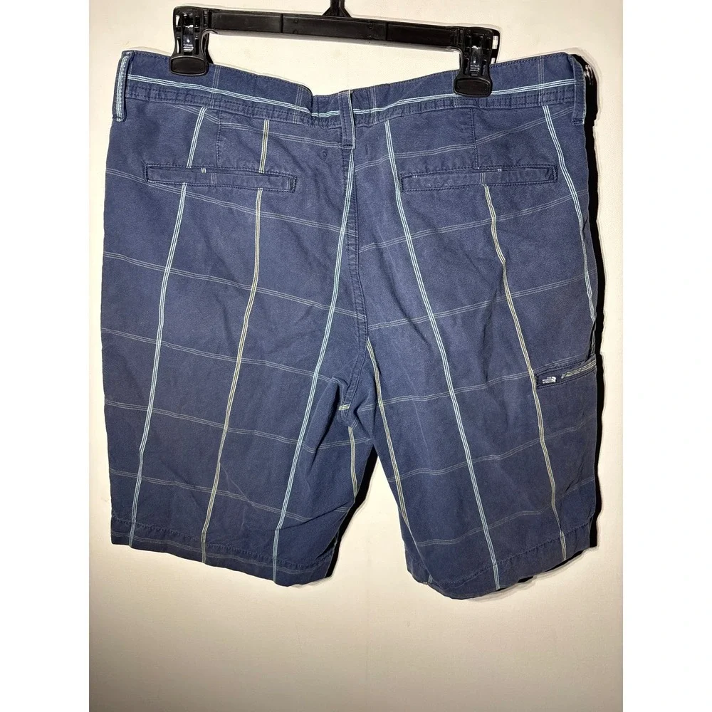 The North Face Mens Size 34 Blue Plaid Shorts‎ Casual Outdoor Hiking Everyday